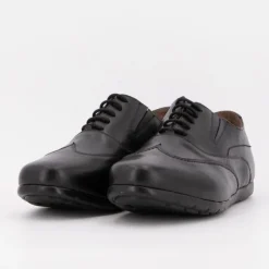 PIERRE CARDIN Derbies avec lacets cuir avec semelle fine Homme NOIR