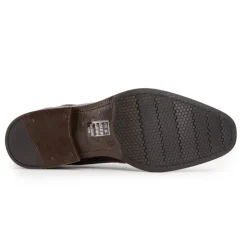 PIERRE CARDIN Derbies cuir lisse marron foncé à lacets fins Homme MARRON FONCE Online