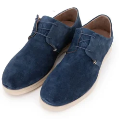 PIERRE CARDIN Derbies en cuir à lacets Homme BLEU