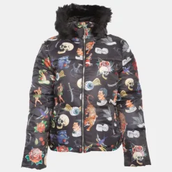 VON DUTCH Doudoune à capuche avec fourrure Femme NOIR Clearance