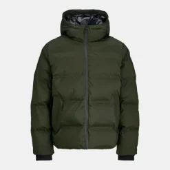JACK & JONES Doudoune à capuche basique Planet zippée Homme VERT FONCE Best