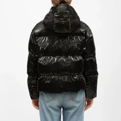 LA PETITE ETOILE Doudoune courte à capuche brillant nelly Femme NOIR Outlet