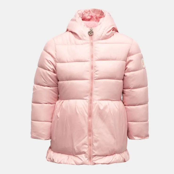 CXL BY CHRISTIAN LACROIX Doudoune courte à volants avec capuche Enfant, Bébé ROSE CLAIR New