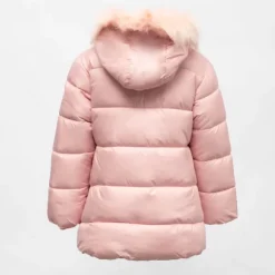 CXL BY CHRISTIAN LACROIX Doudoune courte zippée à capuche fausse fourrure col montant Enfant, Bébé ROSE CLAIR Hot