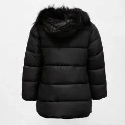 CXL BY CHRISTIAN LACROIX Doudoune courte zippée à capuche fausse fourrure col montant Enfant, Bébé NOIR Sale