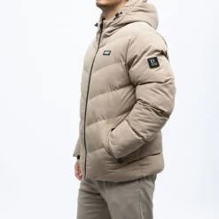 DEELUXE 74 Doudoune interest zip noir avec capuche Homme MARRON CLAIR Best