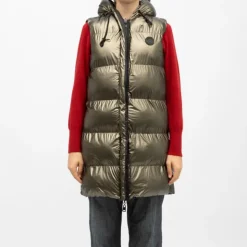 DEELUXE 74 Doudoune mi longue liliana khaki brillante Femme KAKI Hot