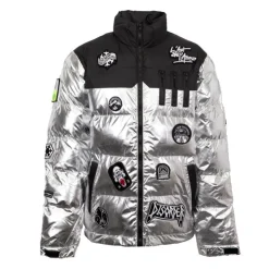 THE NEW DESIGNERS Doudoune patches métallisés Homme ARGENT New