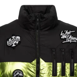 THE NEW DESIGNERS Doudoune patches métallisés Homme VERT Discount