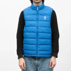 US POLO Doudoune sans mache asti Homme polyester BLEU ROI New