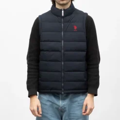 US POLO Doudoune sans mache asti Homme polyester BLEU FONCE Clearance