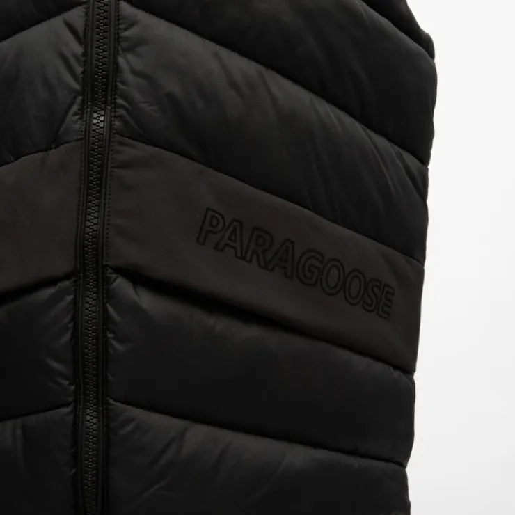 PARAGOOSE Doudoune sans manches à capuche colombus avec zip Homme NOIR Clearance