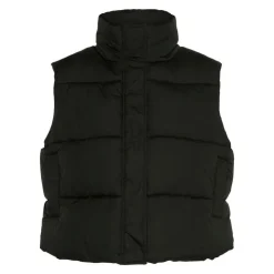 PIECES Doudoune sans manches courte col cheminée Femme NOIR Hot