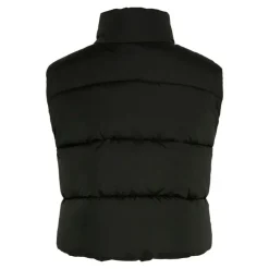 PIECES Doudoune sans manches courte col cheminée Femme NOIR Hot