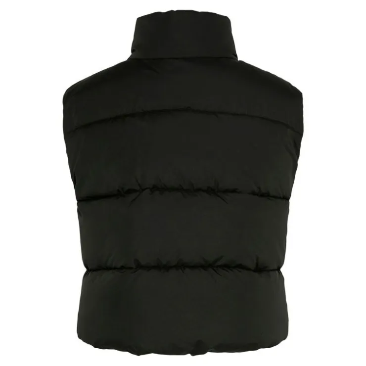 PIECES Doudoune sans manches courte col cheminée Femme NOIR Hot