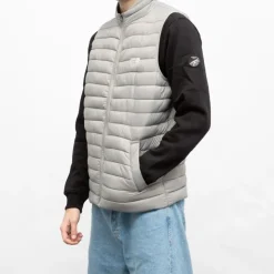 DEELUXE 74 Doudoune sans manches marshy col montant Homme GRIS CLAIR Hot