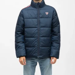 ROSSIGNOL Doudoune unie avec bande colorée navy cesar col montant Homme BLEU FONCE Best