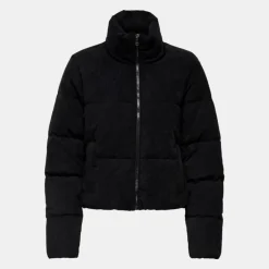 ONLY Doudoune velours col montant cammie zippée Femme NOIR Hot