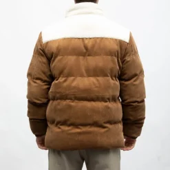 DEELUXE 74 Doudoune velours sherpa cambridge zippée Homme MARRON New