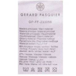 GERARD PASQUIER Echarpe à franges carreaux douce avec laine 40x210 cm Femme MARRON