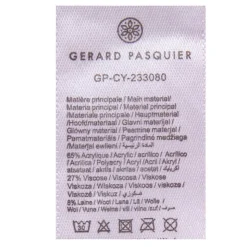 GERARD PASQUIER Echarpe avec franges tricolore en laine 50x200 cm Femme GRIS FONCE Sale