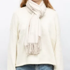 MANOUKIAN Echarpe basique couleur unie 65x180cm Femme BEIGE Clearance