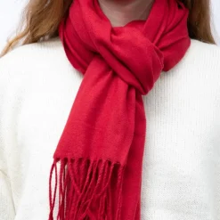 MANOUKIAN Echarpe basique effet polaire 65x180cm Mixte ROUGE Best