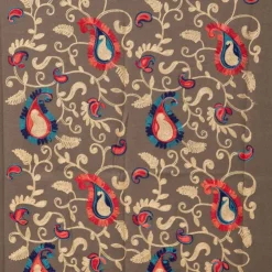 GERARD PASQUIER Echarpe brodée avec motif cachemire 70x185cm Femme MARRON Hot