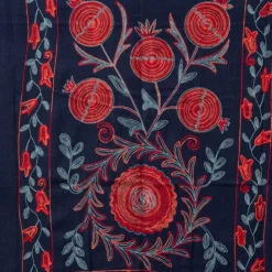 GERARD PASQUIER Echarpe broderie imprimé fleurs 70x185cm Femme BLEU FONCE Online