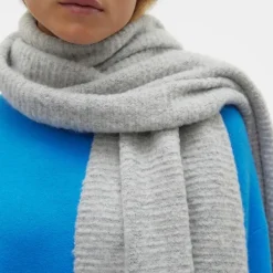 VERO MODA Echarpe chaude 50x200 cm Femme GRIS CLAIR Discount