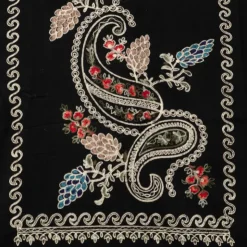 GERARD PASQUIER Echarpe douce avec broderie 70x185cm Femme NOIR Clearance