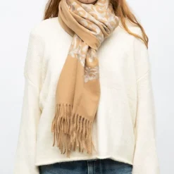 GERARD PASQUIER Echarpe douce couleur unie imprimé 70x185cm Femme MARRON CLAIR Best