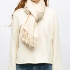 GERARD PASQUIER Echarpe douce couleur unie imprimé 70x185cm Femme BEIGE Online