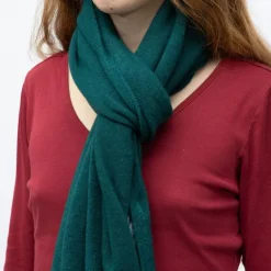 IMPERIAL Echarpe douce en maille fine Femme VERT FONCE Sale