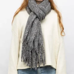 MANOUKIAN Echarpe gris chine rose 50*195cm man-ff-252631 Femme GRIS FONCE Best