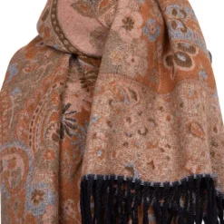 RODIER Echarpe imprimée 65x180 ivy Mixte NOIR