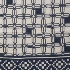 MANOUKIAN Echarpe imprimee jaquard 90x180cm Femme BLEU FONCE