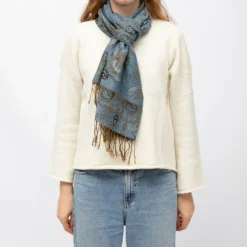 RODIER Echarpe imprimee menina 70x180 Femme BLEU Hot