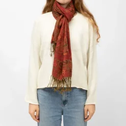 RODIER Echarpe imprimee menina 70x180 Femme ROUGE Online