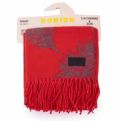 RODIER Echarpe motif plume 70x180 cm evorine Femme ROUGE Best
