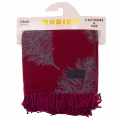 RODIER Echarpe motif plume 70x180 cm evorine Femme BORDEAUX