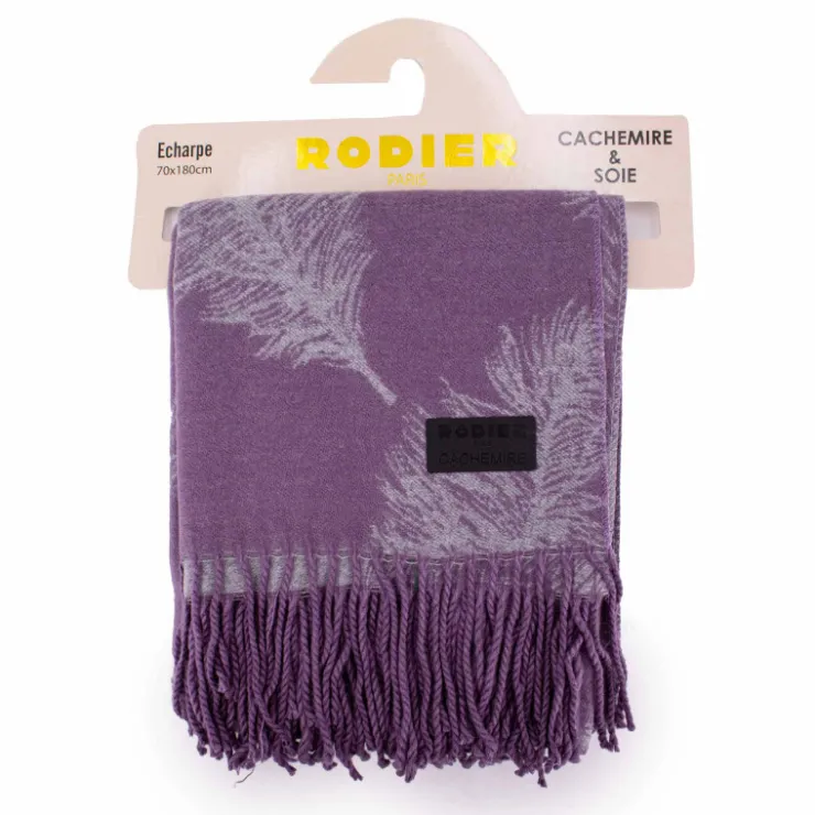 RODIER Echarpe motif plume 70x180 cm evorine Femme VIOLET