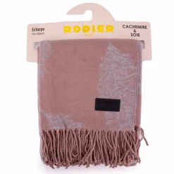 RODIER Echarpe motif plume 70x180 cm evorine Femme ROSE Discount
