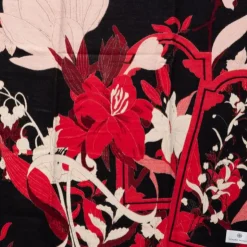 GERARD PASQUIER Echarpe motif tableau de fleurs 90x180cm Femme ROUGE Outlet