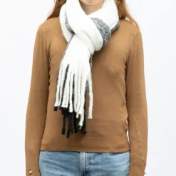 GERARD PASQUIER Echarpe blanc 50 x 190cm gp hh 252661 Femme NOIR Discount