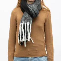 GERARD PASQUIER Echarpe noir blanc 50 x 190cm gp hh 252661 Femme GRIS FONCE Online