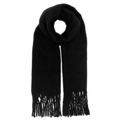 ONLY Echarpe oversize unie maxi franges Femme NOIR Sale