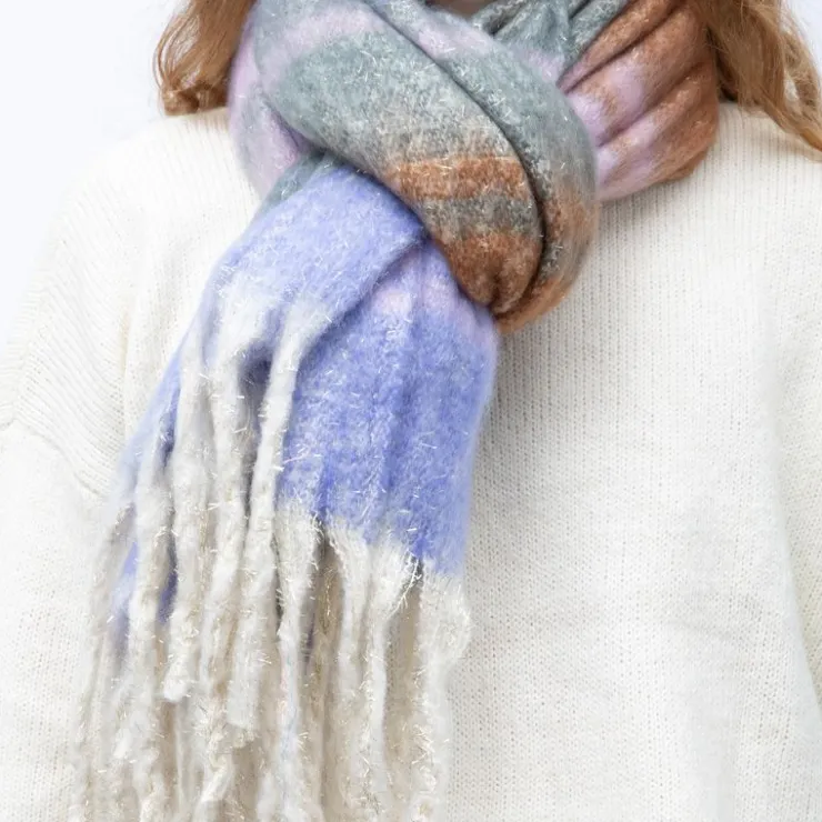 MANOUKIAN Echarpe épaisse 50x200cm à rayures Mixte Sale