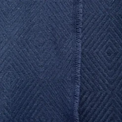 DEELUXE 74 Echarpe texturé morgane motif losanges Femme BLEU FONCE