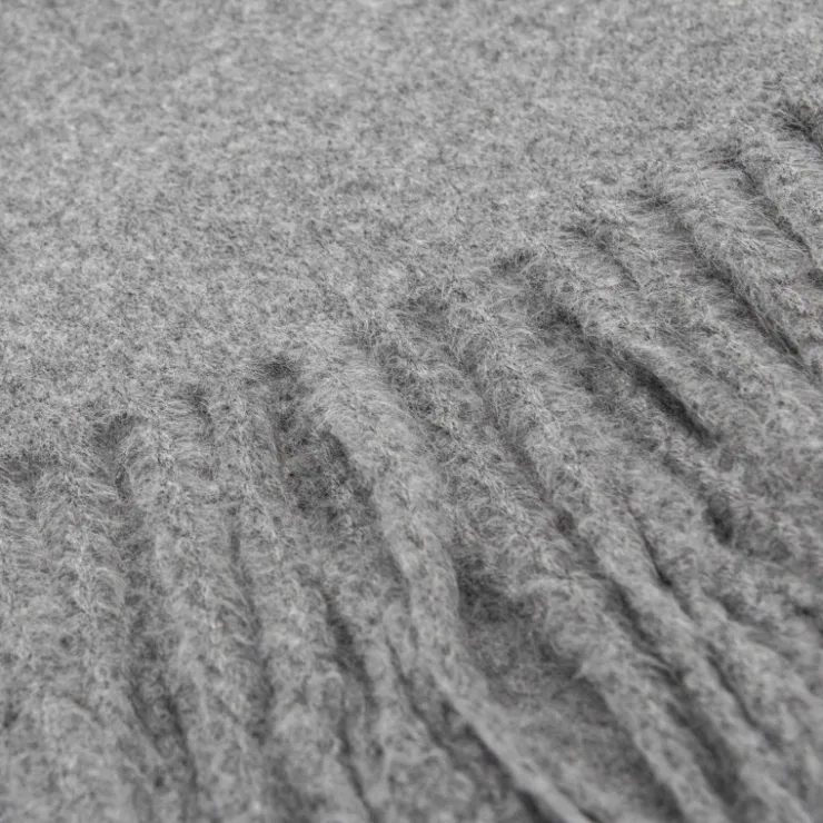 RODIER Echarpe ultra douce 70x190 à franges Femme GRIS CLAIR Outlet